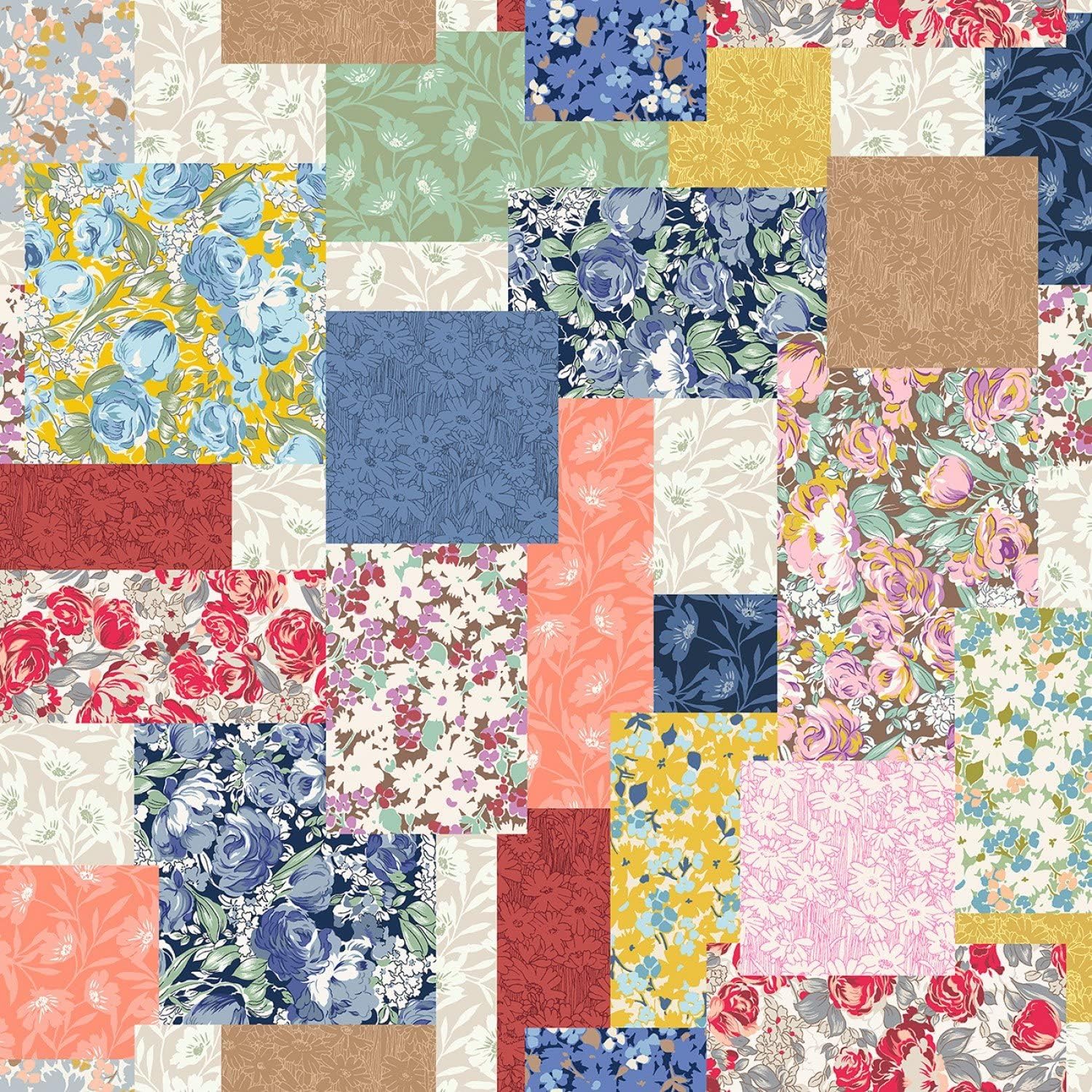 Meadow Cheater Floral Cotton Fabric Windham