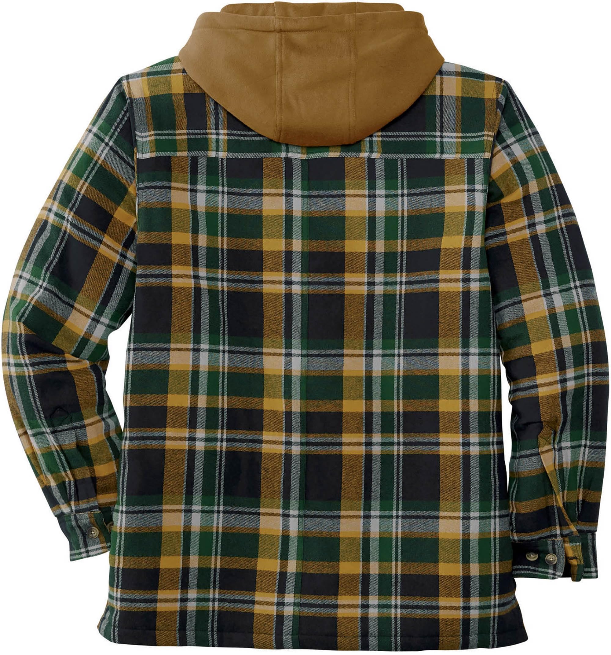 Legendary Whitetails Men's Standard Maplewood Hooded Shirt Jacket, Field Tract Plaid, Large