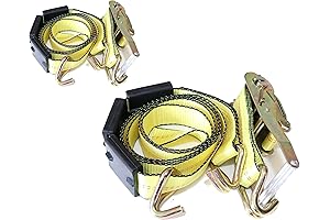 DKG-304 Heavy Duty Over Tire Wheel Tie Down Straps with Ratchet for Car Haulers