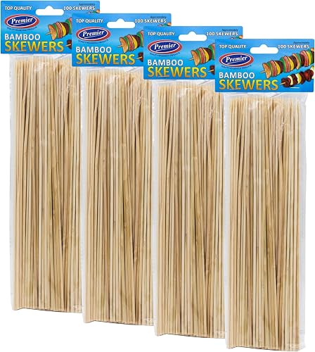 Premier Housewares Bamboo Skewers for Braaing & Fruit Sticks (400 Total)