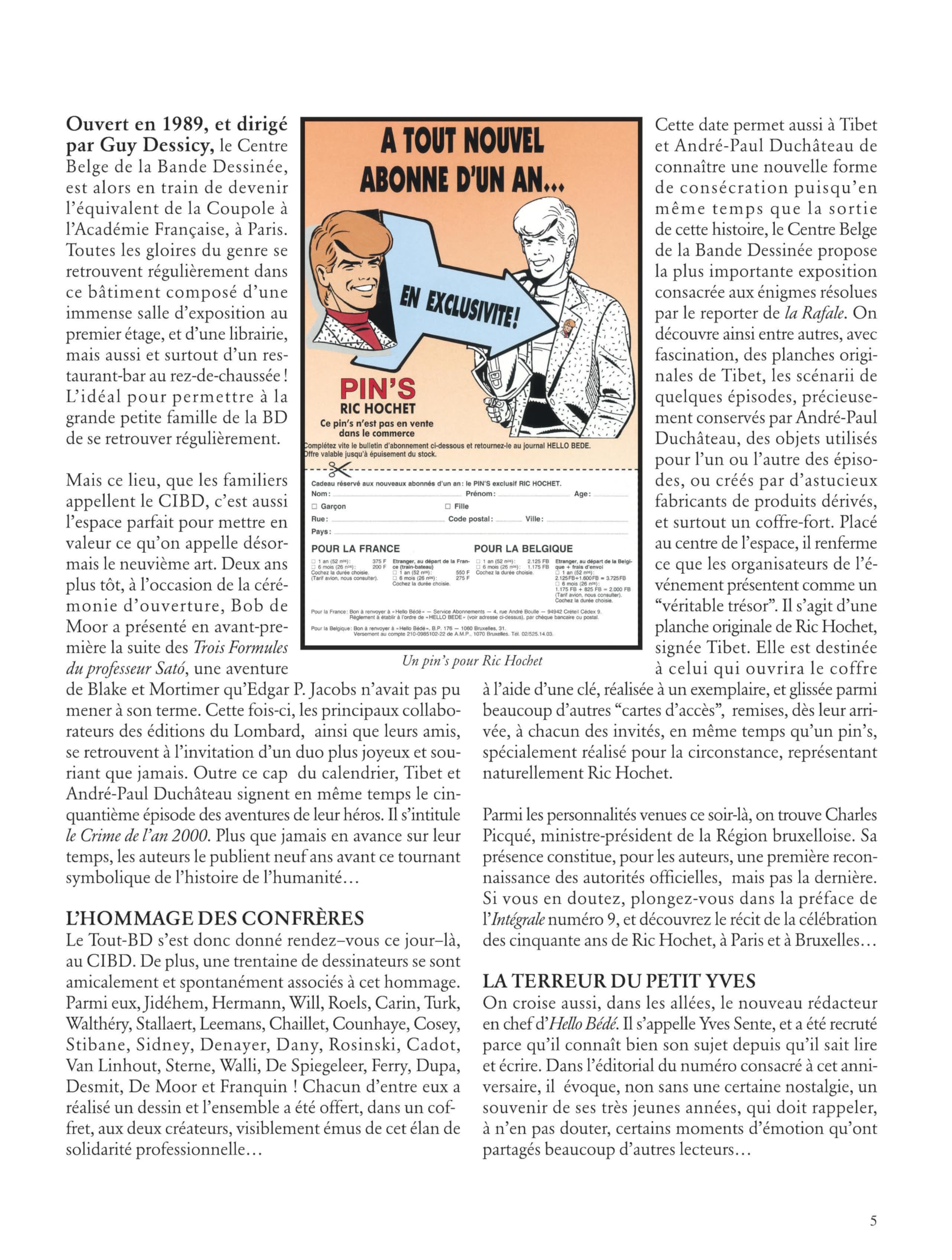 Intégrale Ric Hochet - Tome 11