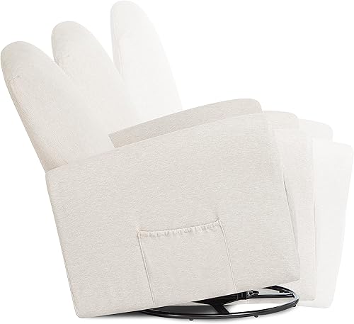 Miniatura 8 de Evolur Vienna - Planeador giratorio con otomana, certificado Greenguard Gold, hecho de madera resistente y sostenible certificada FSC, fácil de