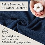 Serviette de Bain/Serviette de Sauna XXL, 150 x 220 cm, Pur Coton en éponge de qualité, pour Les Femmes et Les Hommes de très Grande Taille, Blue - 5
