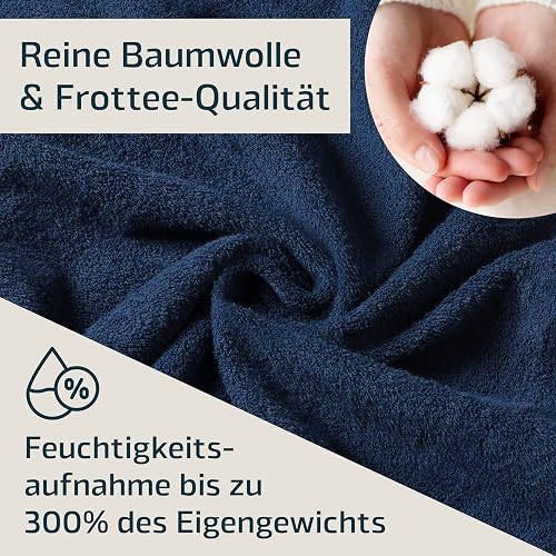 Serviette de Bain/Serviette de Sauna XXL, 150 x 220 cm, Pur Coton en éponge de qualité, pour Les Femmes et Les Hommes de très Grande Taille, Blue - 5