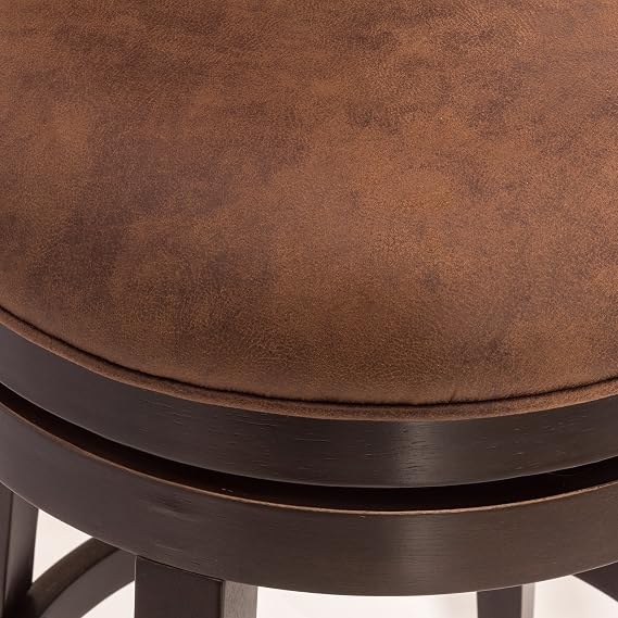 Hillsdale Edenwood 19 Wood Contemporary Bar Stool in Chocolate/Chestnut