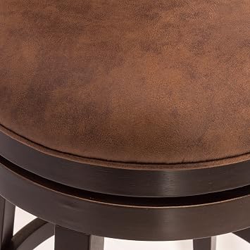 Hillsdale Edenwood 19 Wood Contemporary Bar Stool in Chocolate/Chestnut