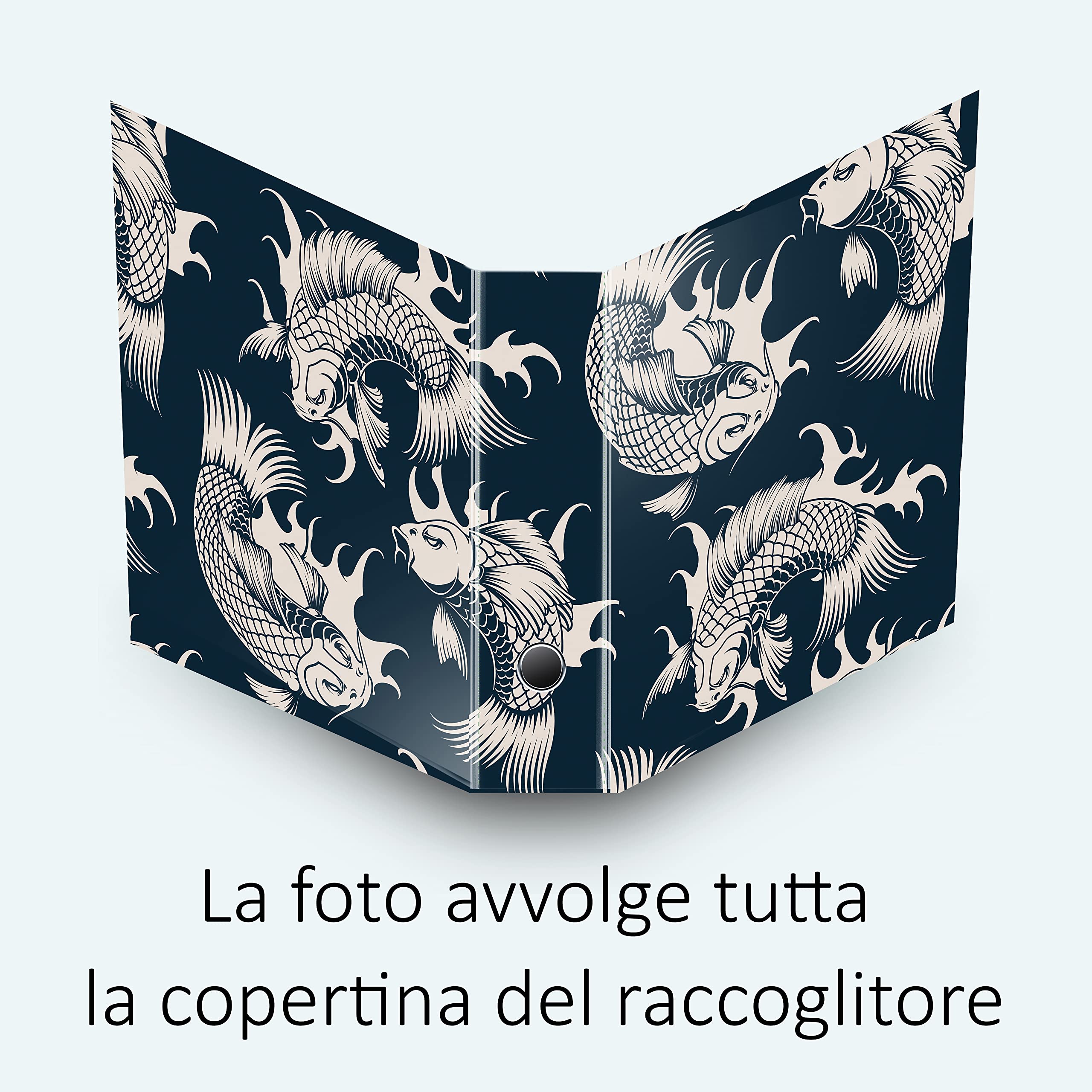 Set da 8 raccoglitori ad anelli CARPE BIANCHE - Faldoni SHAREPRINTING (H31 con 2 anelli)