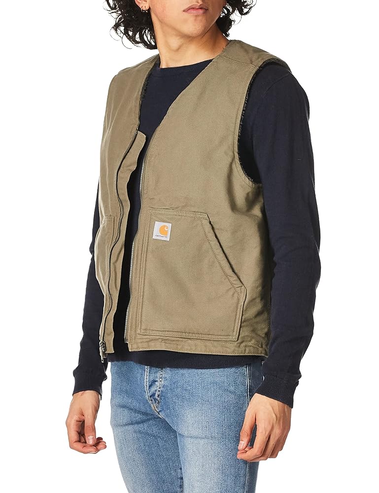 Carhartt ベージュ スエード ジップアップ ベスト Amazon.co.jp: Carhartt Men's : ファッション
