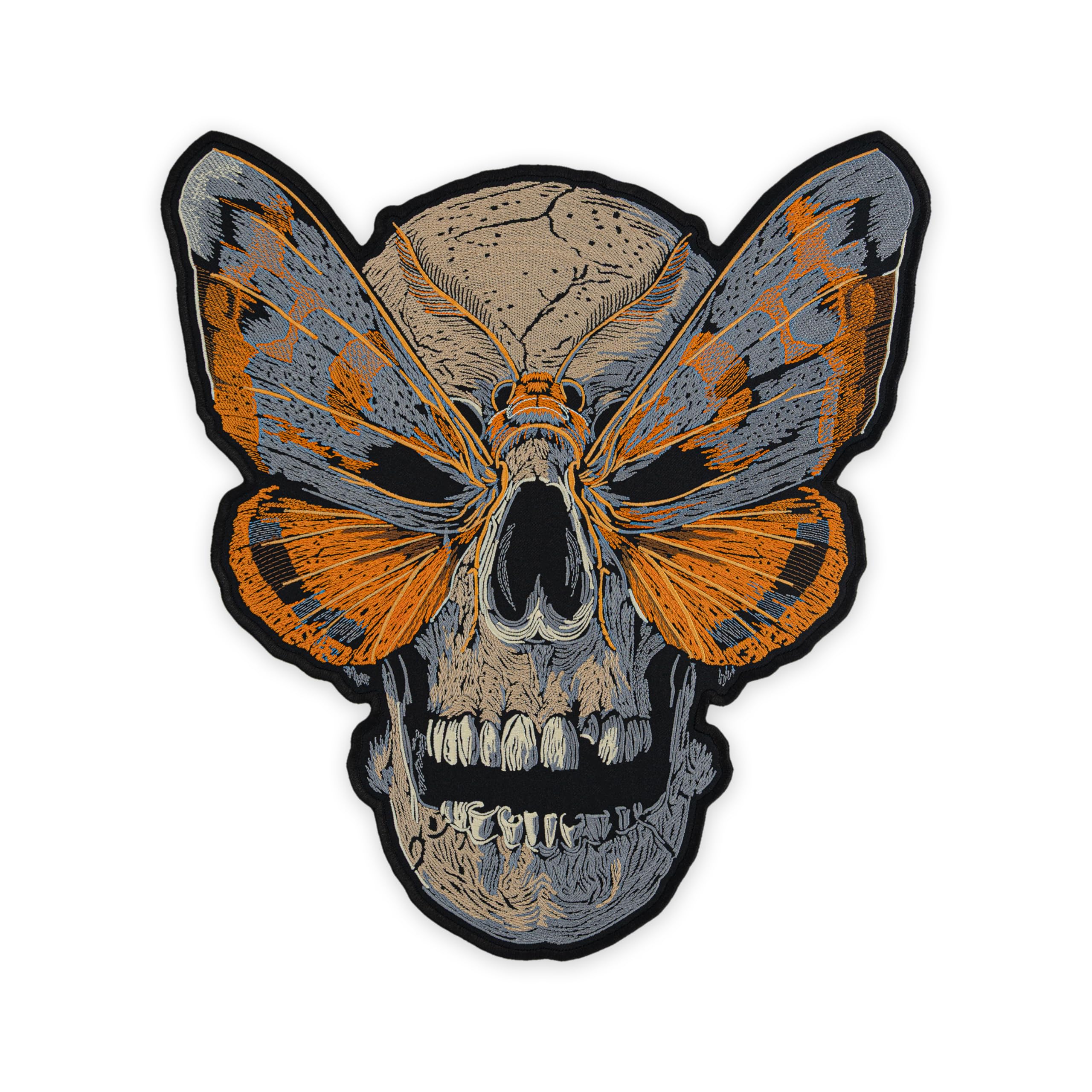 Patch brodé pour customiser une veste en jean usée taille L