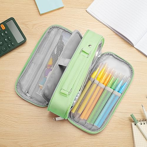 Miniatura 7 de GIAOME Estuche para lápices de gran capacidad, bolsa duradera para lápices, bolsa de papelería de viaje para la universidad y la oficina para