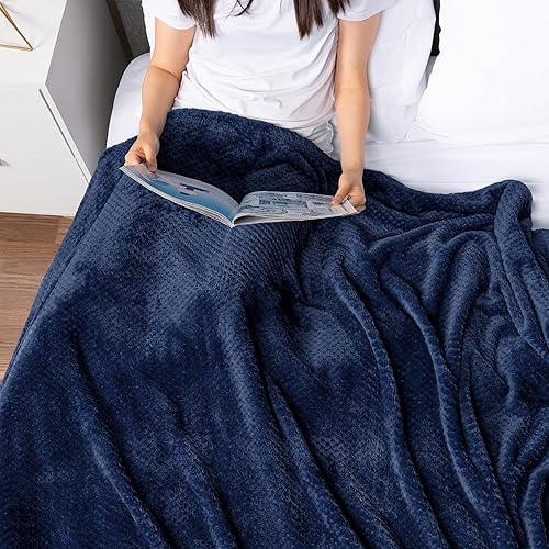 Miniatura 6 de PAVILIA Manta de franela para sofá  Cobija suave con textura de wafle  microfibra cálida y acogedora  Ligera, para todas las estaciones