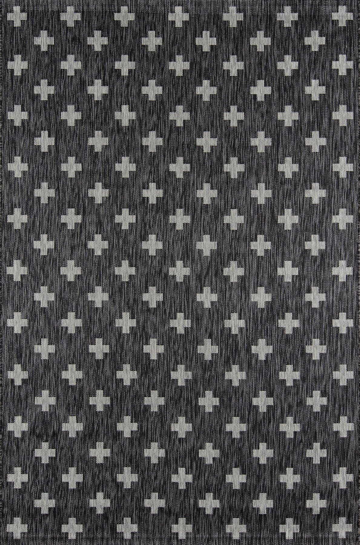 Novogratz Villa Collection Umbria Indoor/Outdoor Area Rug, 2'0" x 3'0", Charcoal