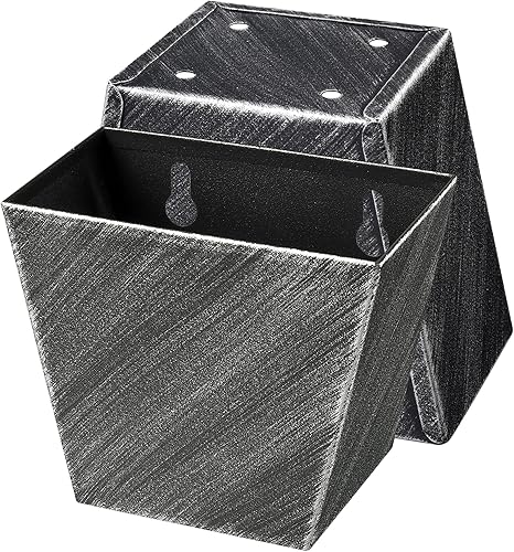 Colector de tapa de botella de acero inoxidable montado en la pared, cubo de tapa de cerveza antiguo con aberturas de drenaje (plata envejecida)