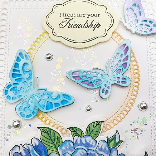 Vista 31 de AlinaCraft - Juego de 1 álbum hecho a mano de 6 x 8 pulgadas, corte de metal, troquelado para manualidades de papel, álbumes de bricolaje, regalos