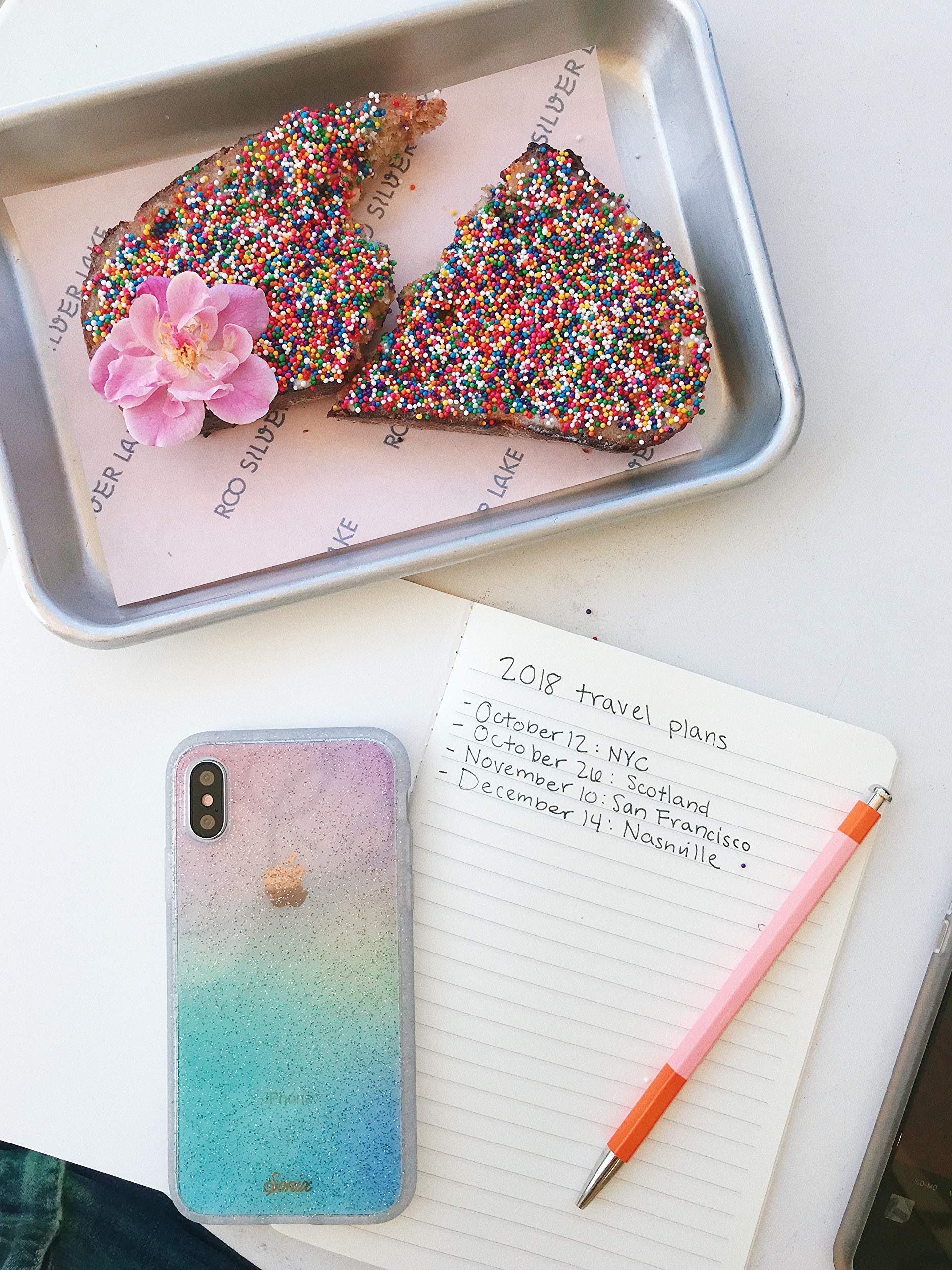 レインボー Apple iPhone Xs Amazon.com: Sonix Rainbow Glitter Case for iPhone X/Xs [Drop Test