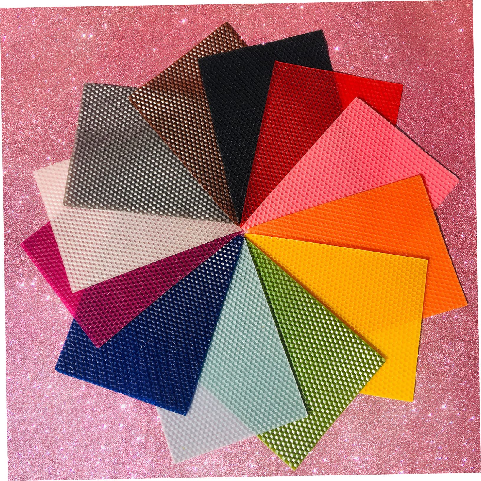 TEHAUX Kit per La Fabbricazione di Candele Fogli di Cera D'api 9 Pezzi Colorata Accessori per Candele Cilindriche