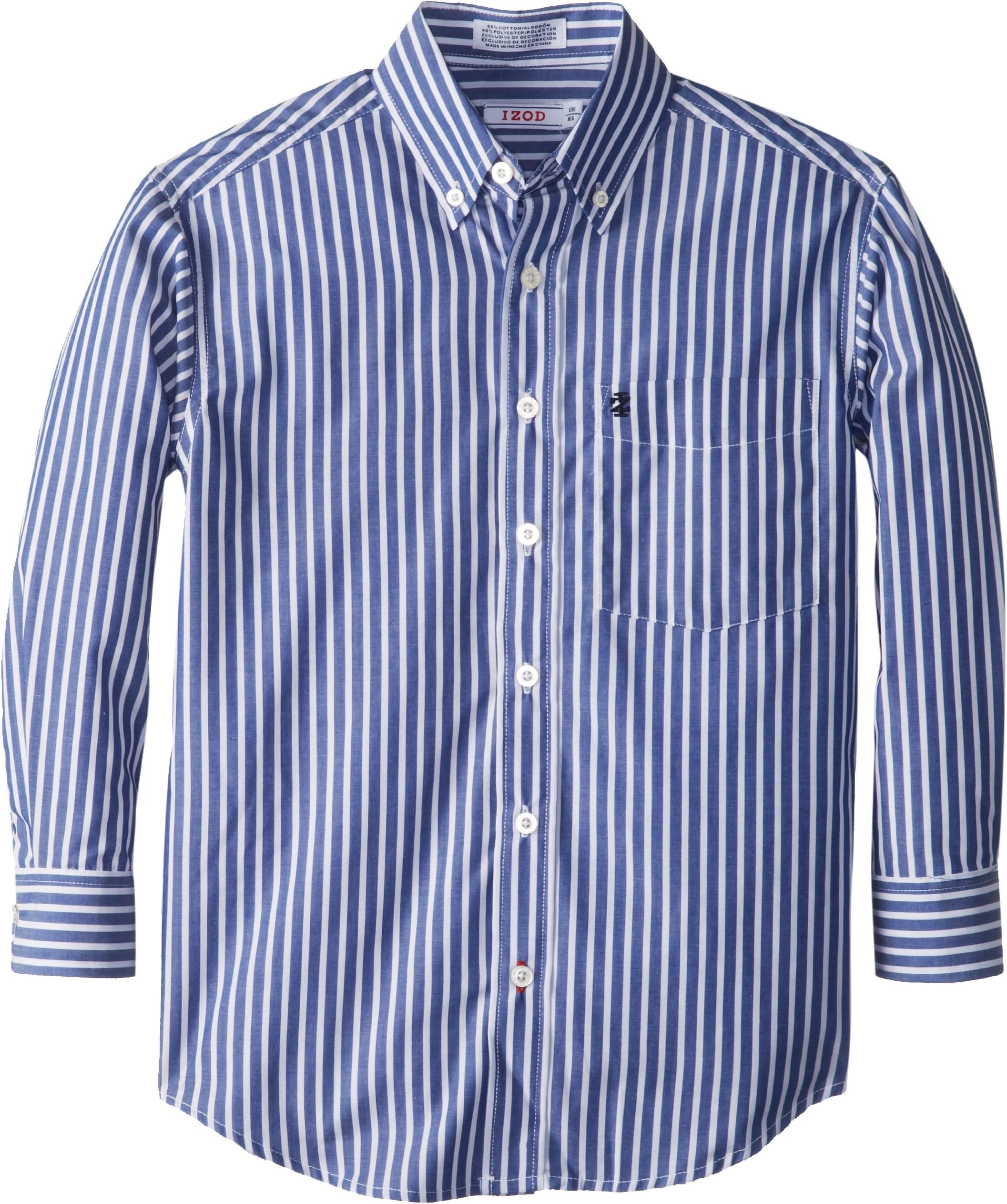 IZOD Boys' Long-Sleeve Stripe-Woven Shirt