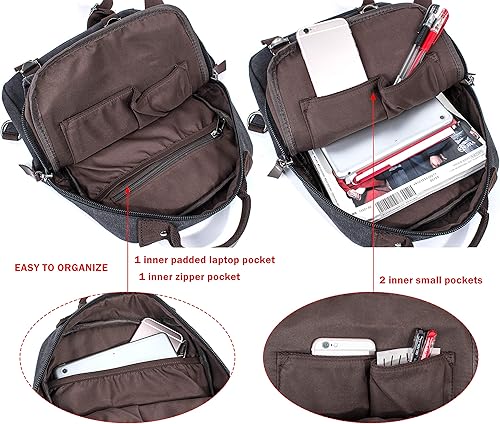 Miniatura 3 de Leaper - Maleta bandolera de lona diseño retro Casual L Army Green, Black, Coffee, Dark Blue, Gray, Khaki, Red, Sky Blue, A-black, Army Green 1,