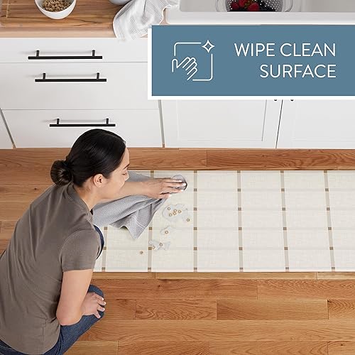 Miniatura 6 de TOWN & COUNTRY BASICS Comfort Plus - Tapete cómodo para ventana, antifatiga, a cuadros, tapete de cocina, tapete de escritorio de pie, respaldo