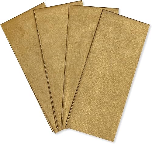 Papyrus 4 hojas de papel de seda dorado para cumpleaños, manualidades, bricolaje y más