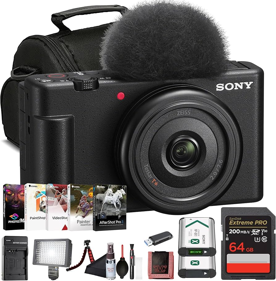 Amazon.com : Sony ZV-1F Vlogging Camera (Black) 20.1 MP 1” Sensor