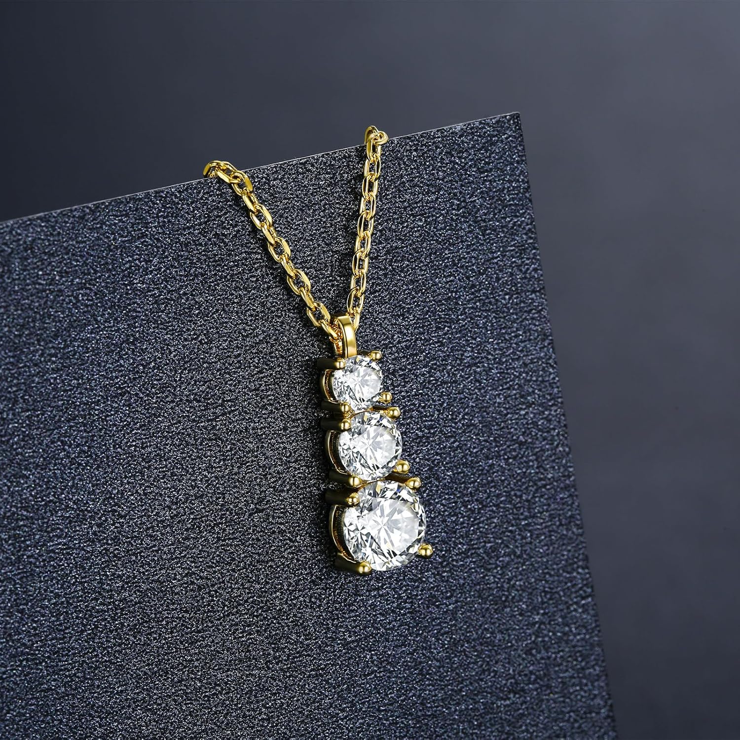 SBLING Platinum-Plated or 18K Gold Plated Cubic Zirconia Pendant Necklace for Women