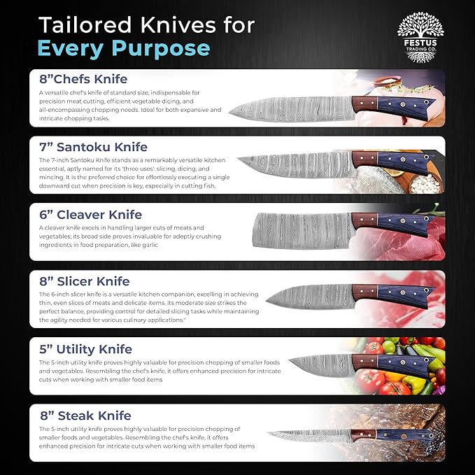 Set Cuchillos Cocina 11 Piezas Acero Inoxidable Base Madera miniatura 7