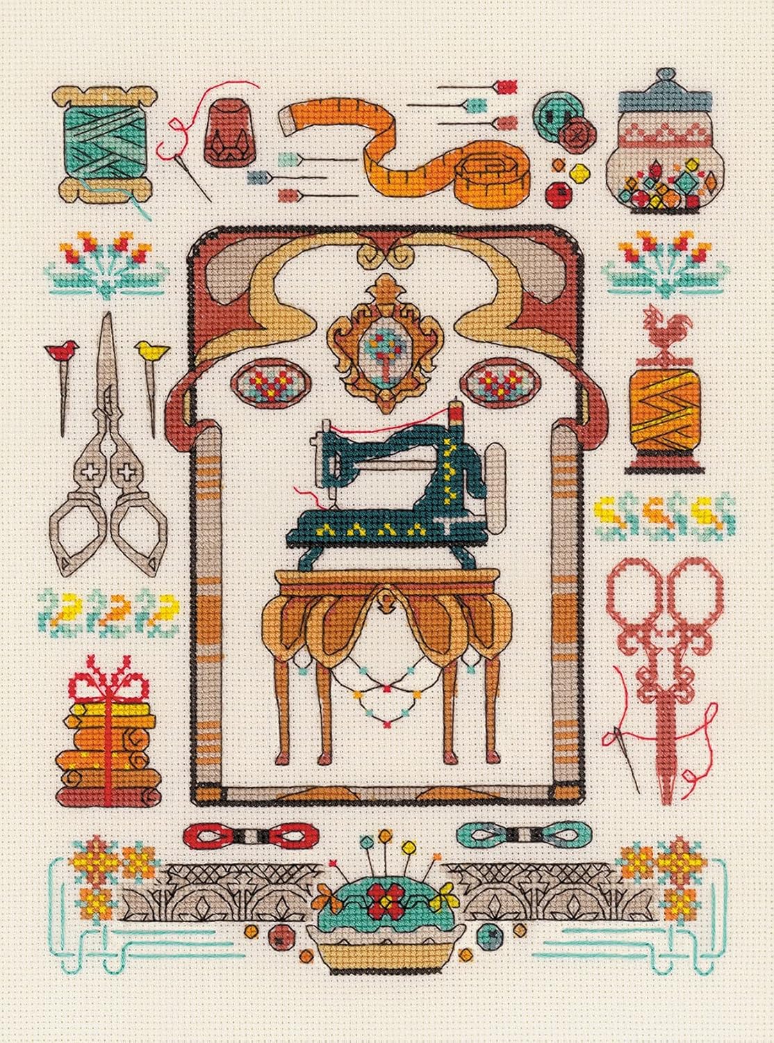 RIOLIS 1951 Favorite Hobby - Counted Cross Stitch Kit 7 x 9½ 18 Count AIDA 15 Colors