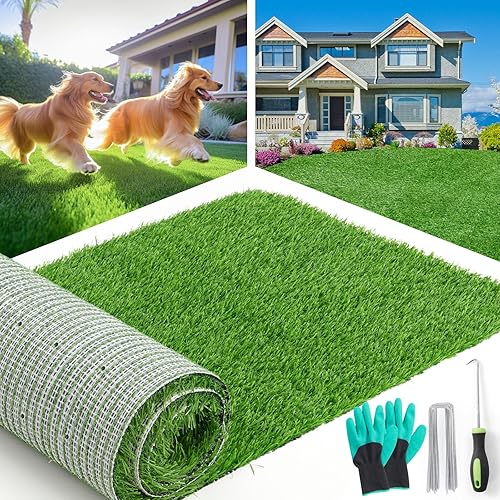 LOOBANI Rollo de césped artificial sintético de 3 pies x 5 pies, césped artificial para orinal de perro con agujeros de drenaje, alfombra de césped LOOBANI Rollo de césped artificial sintético de 3 pies x 5 pies, césped artificial para orinal de perro con agujeros de drenaje, alfombra de césped