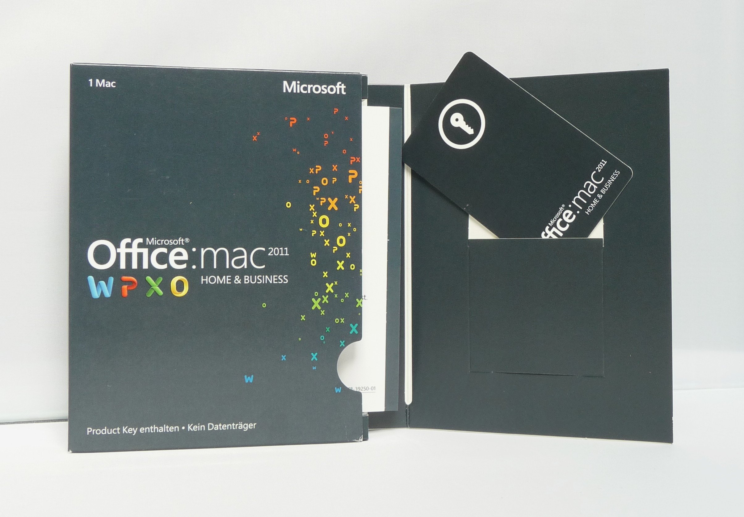 Microsoft Office Mac Home and Business 2011 1MAC Product Key Card