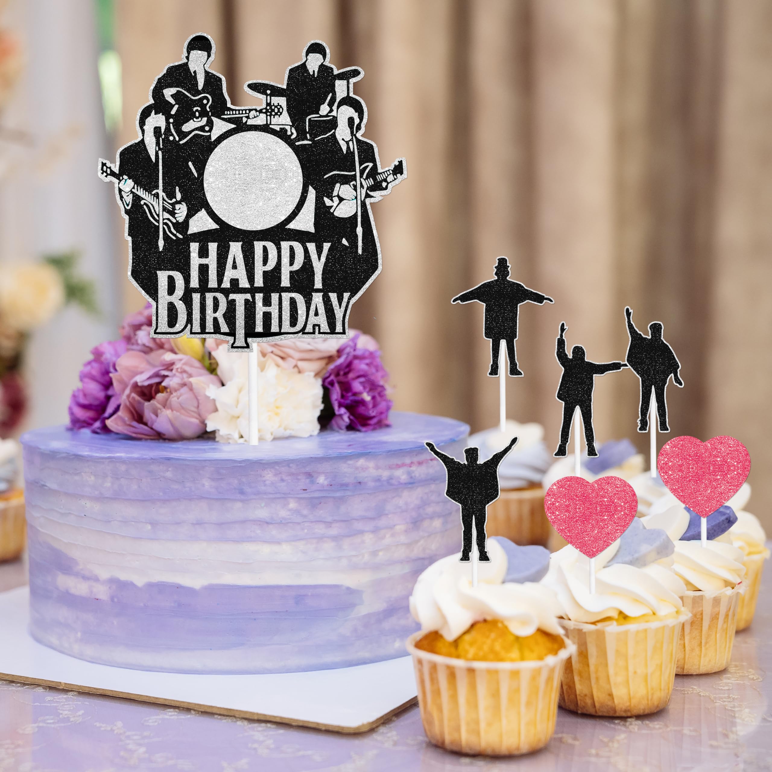 Rock Music Happy Birthday Cake Topper | Rock N Roll Party Decoration For Kids, Boys & Girls, LIANGSS - View #11