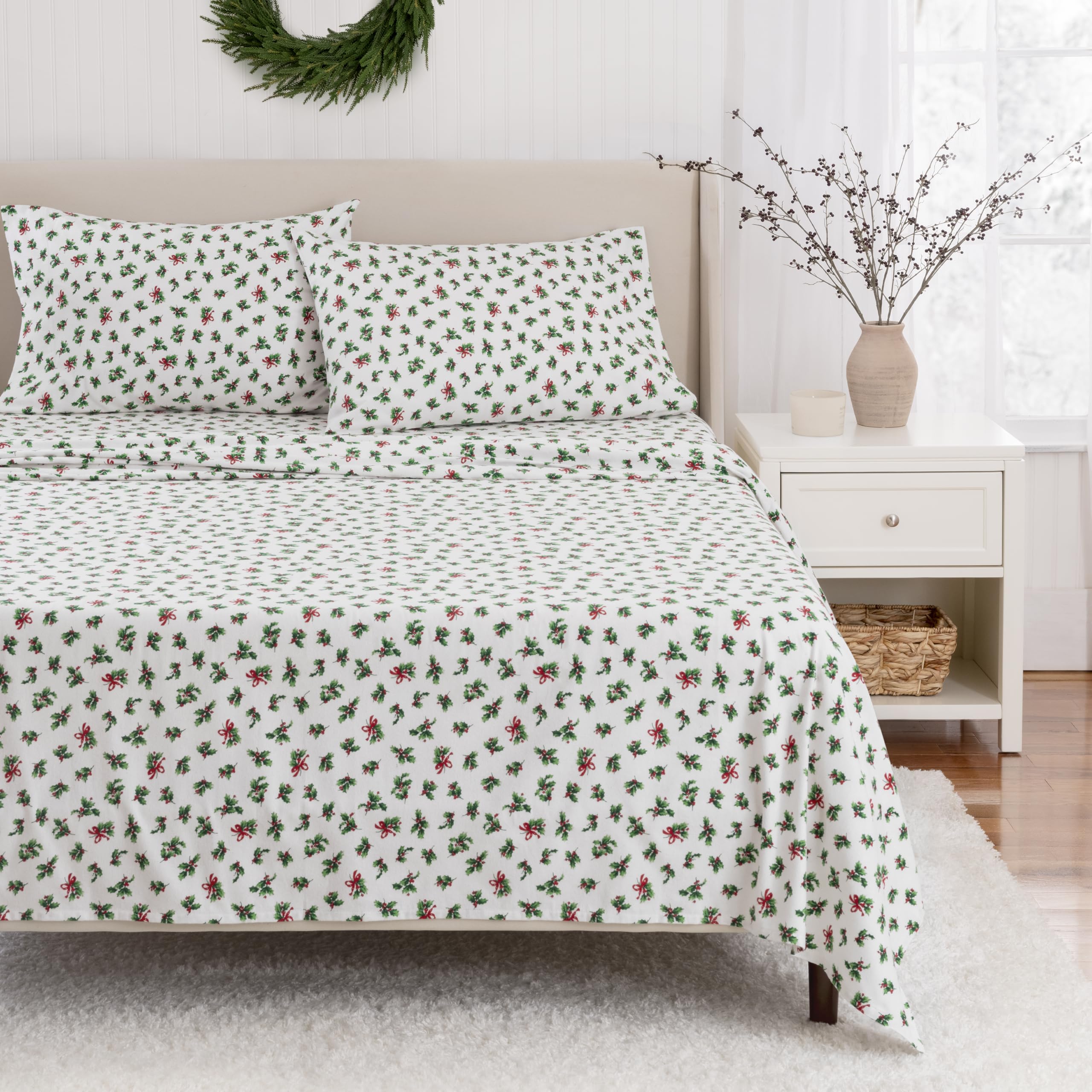 Amazon.com: Martha Stewart Christmas Decor - 100% Cotton Flannel