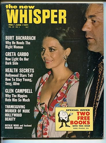 Whisper 6/1971-Natalie Wood-Glen Campbell-Ingrid Bergman-Barbara Hershey-FN