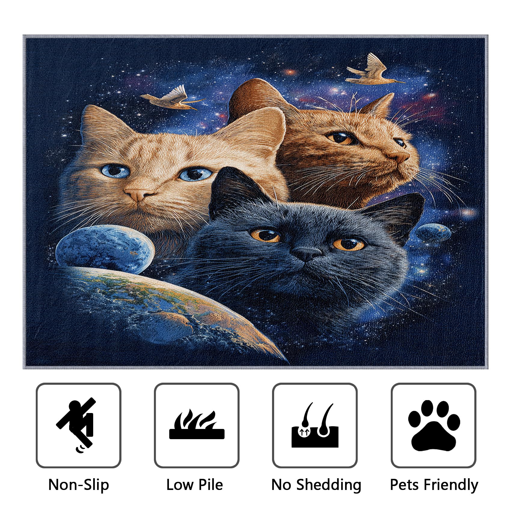 Mistela Katze Teppich 140x200 cm Tiermotiv