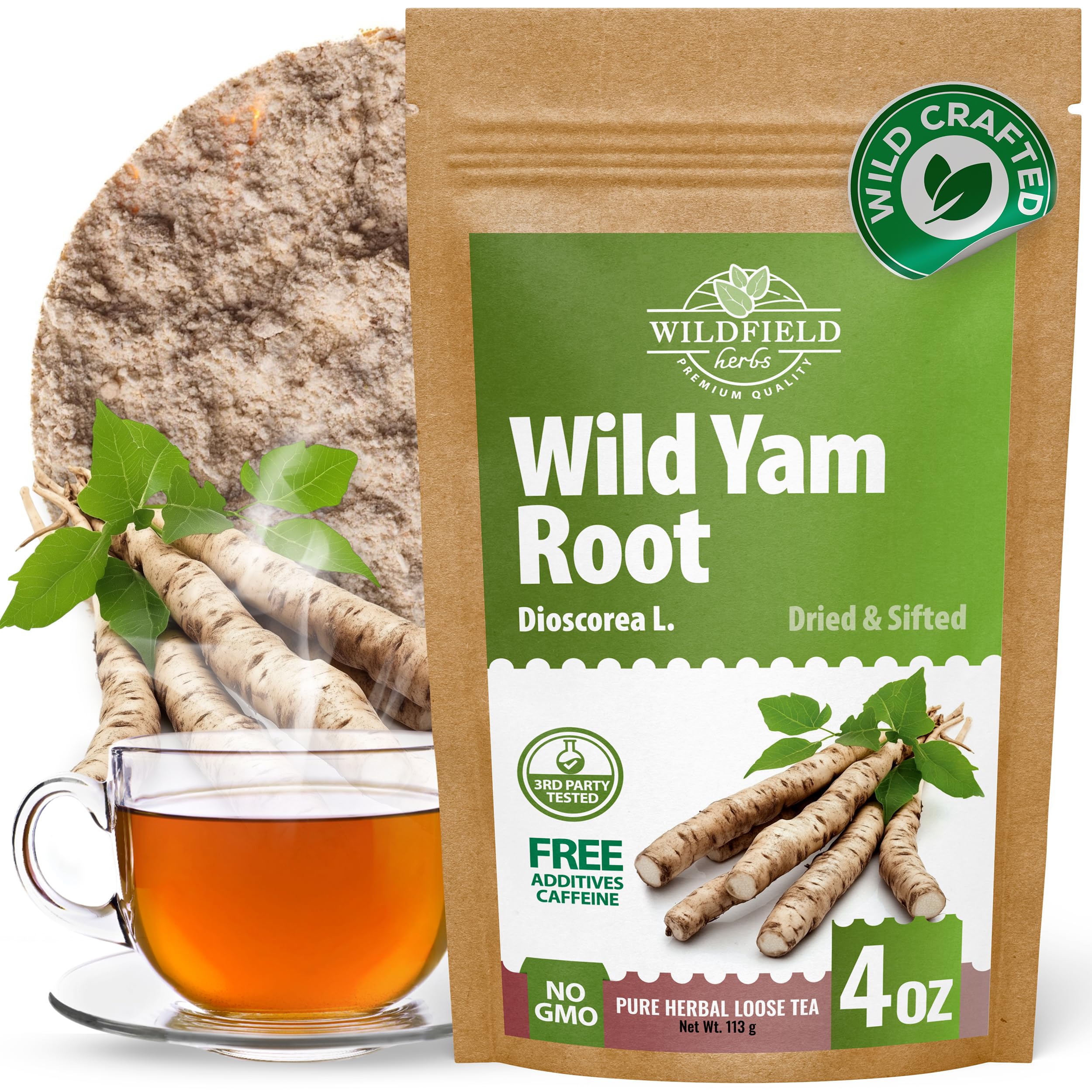 Amazon.com : 4 oz Wild Yam Root Herbal Tea (Dioscorea) - 113g Wild 