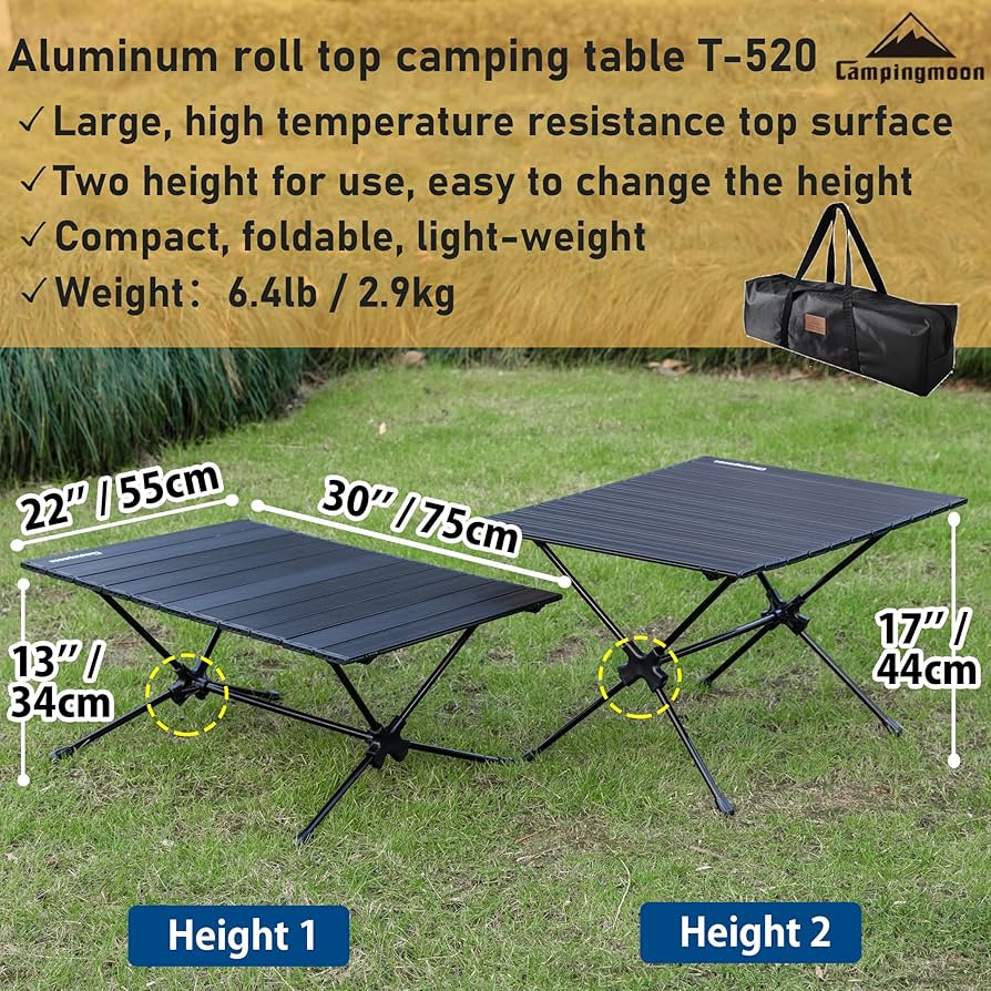 Campingmoon アウトドアテーブル CAMPINGMOON ロールテーブル アウトドアテーブル ローテーブル