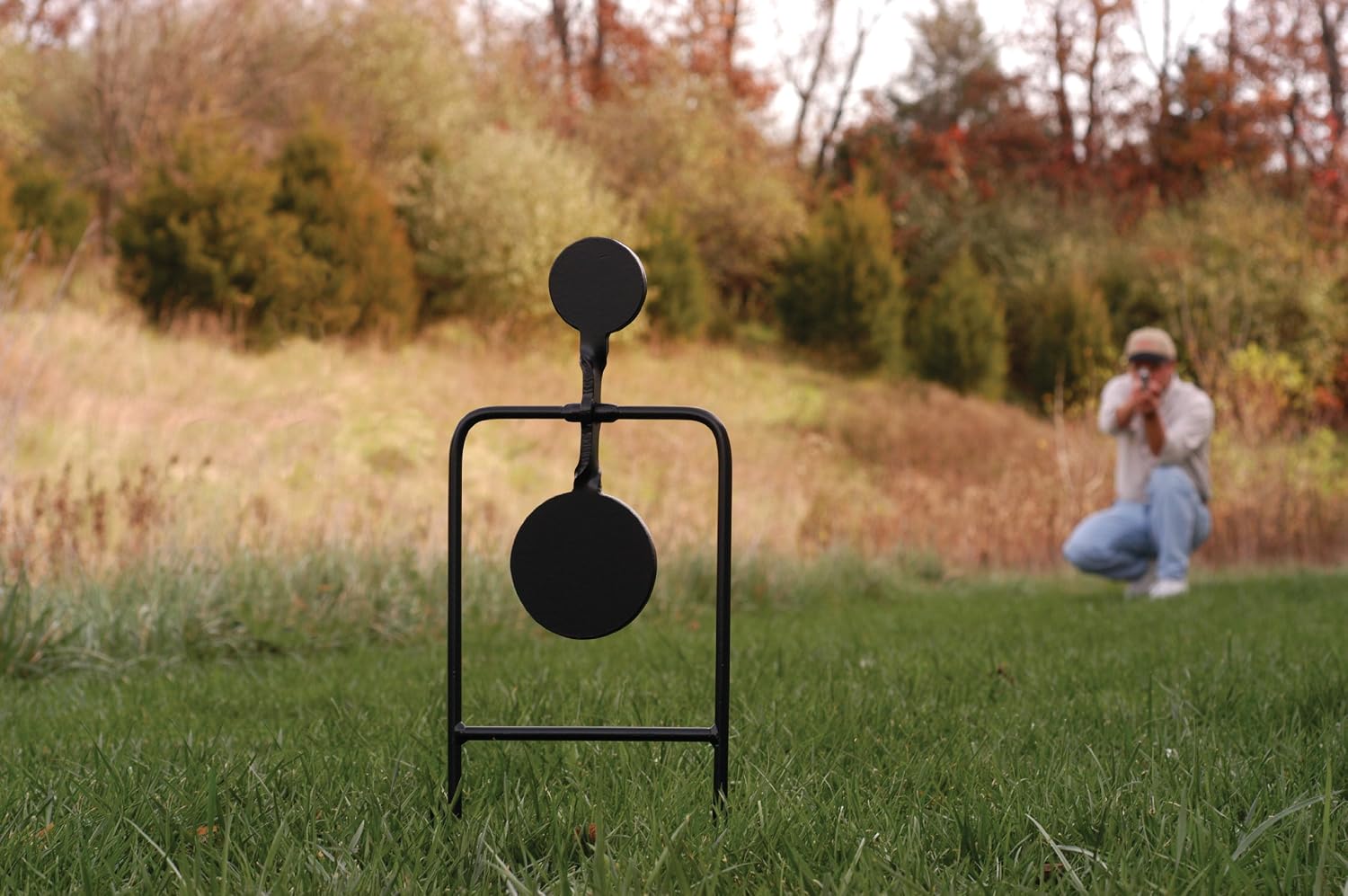 Caldwell Rimfire Resetting and Swinging Target Kits with Steel Frame, for Shooting Practice, Outdoors