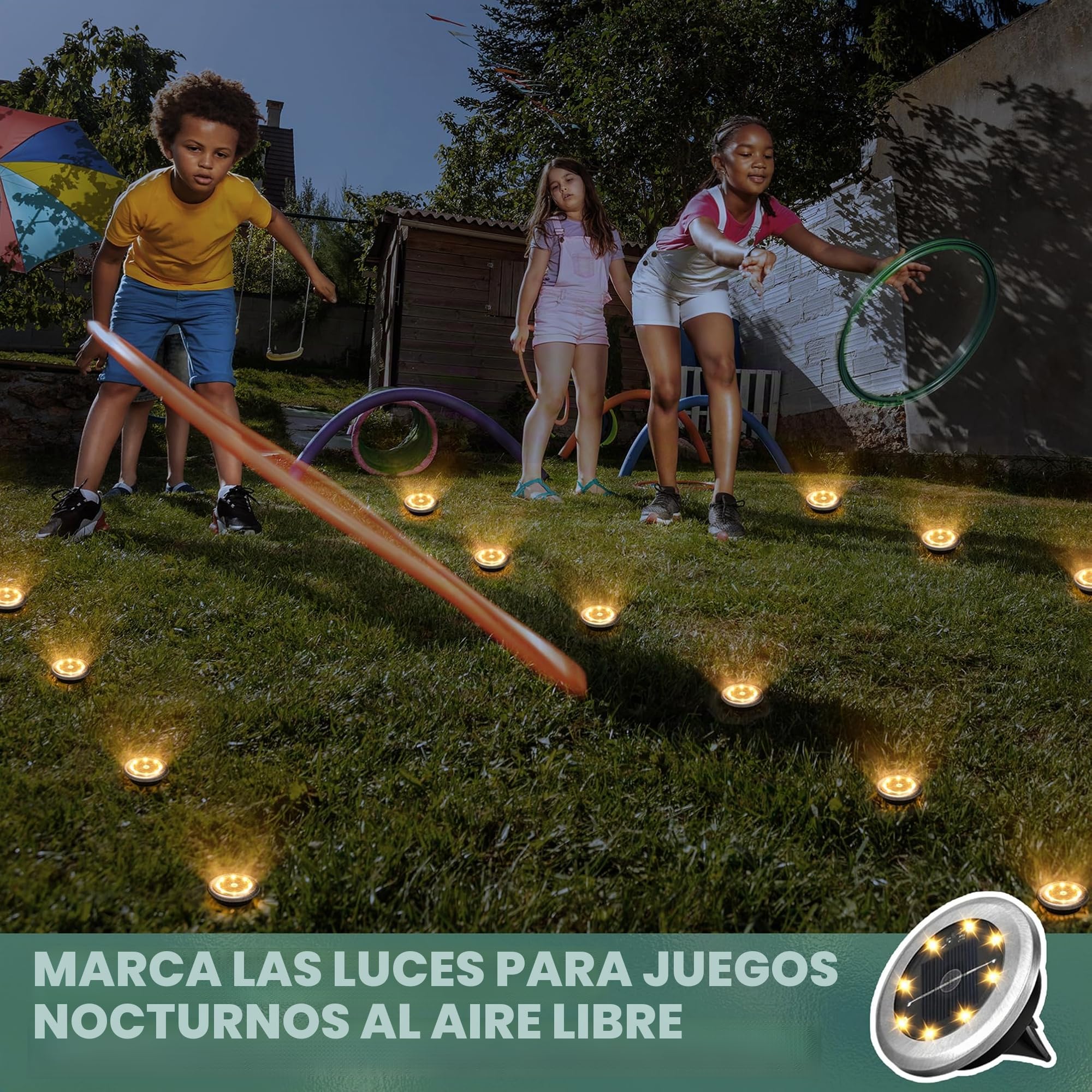 Solpex Luces solares para jardín al aire libre, paquete de 20 mini luces solares de suelo, iluminación de paisaje impermeable para patio, jardín, entrada, pasarela (blanco cálido)