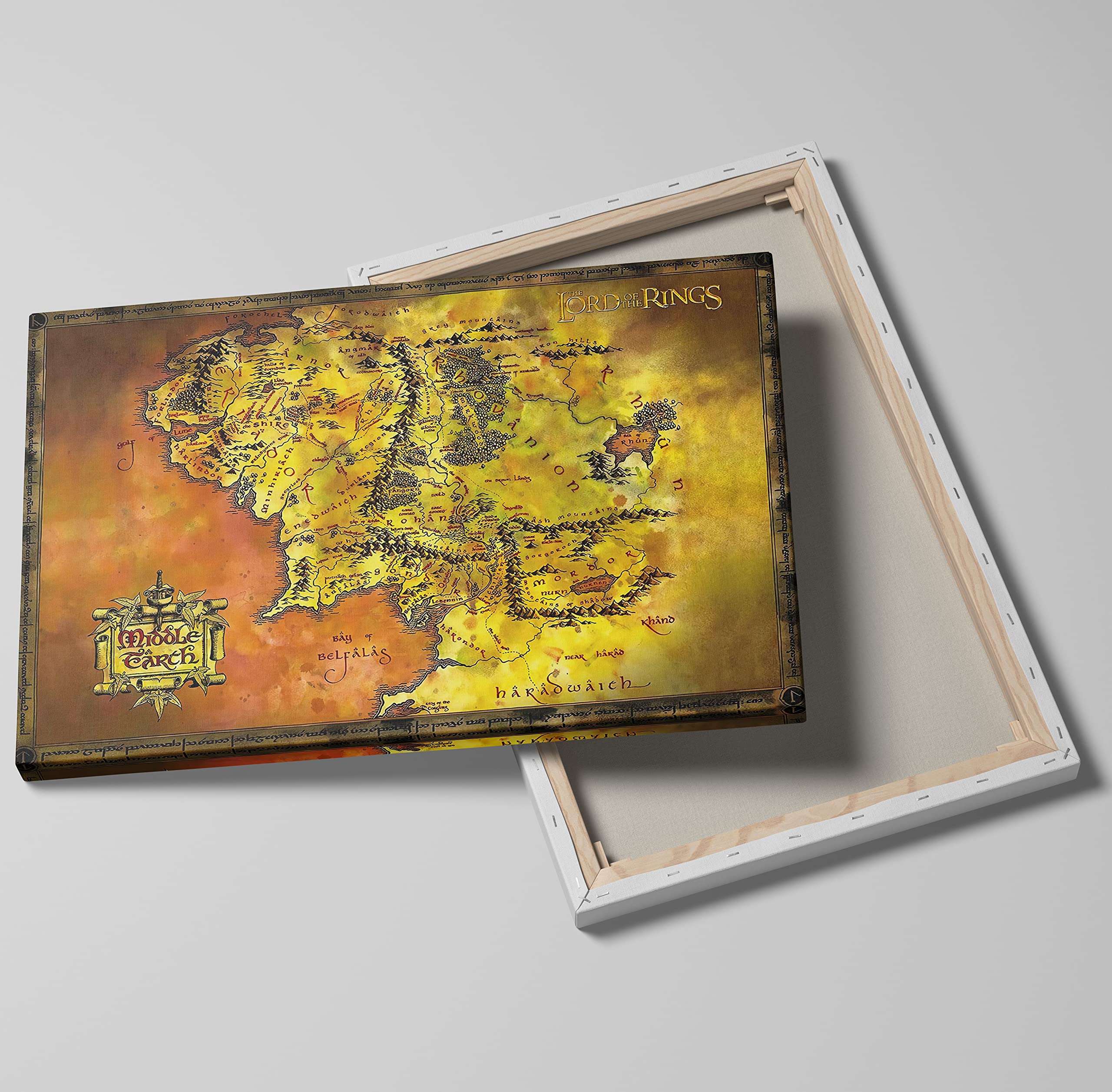 Amazon.co.jp: Pavaieics ロードオブザリング中つ国の地図 キャンバス