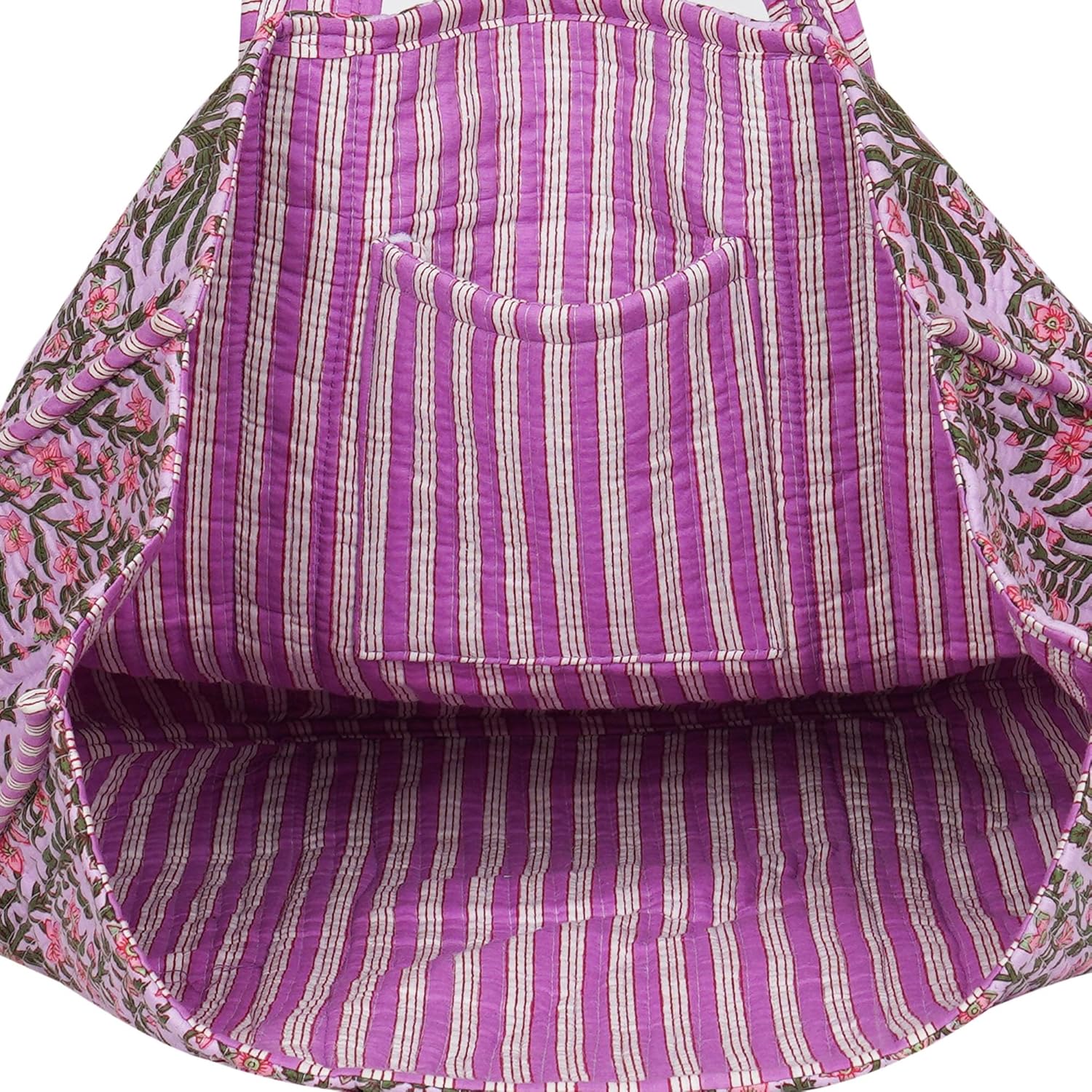 Marubhumi Women Lightweight Travel Bag Purse Cotton Shoulder Tote Bag For Shopping Grocery & Beach Bag - Image 4