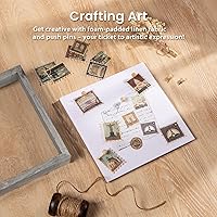 Vista 66 de Califortree 12x16 Large Shadow Box Frame with Soft Linen Back - Metal Push Pins Included, Memory Shadow Box Display Case for Bouquet Awards Medals