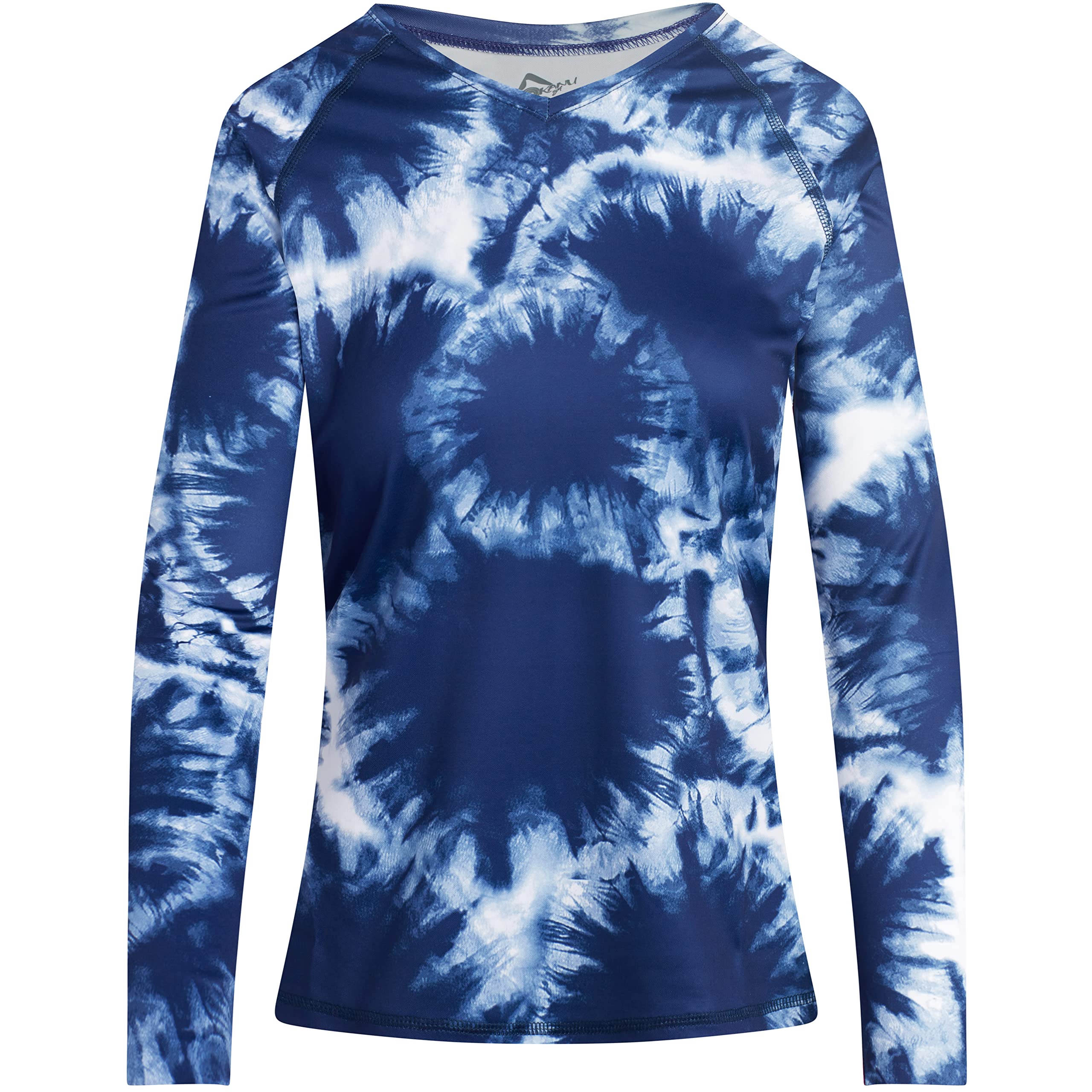 Kanu Surf Women's Standard UPF 50+ Long Sleeve Active Swim Tee & Workout Top, Beach Girl Navy, X-Large