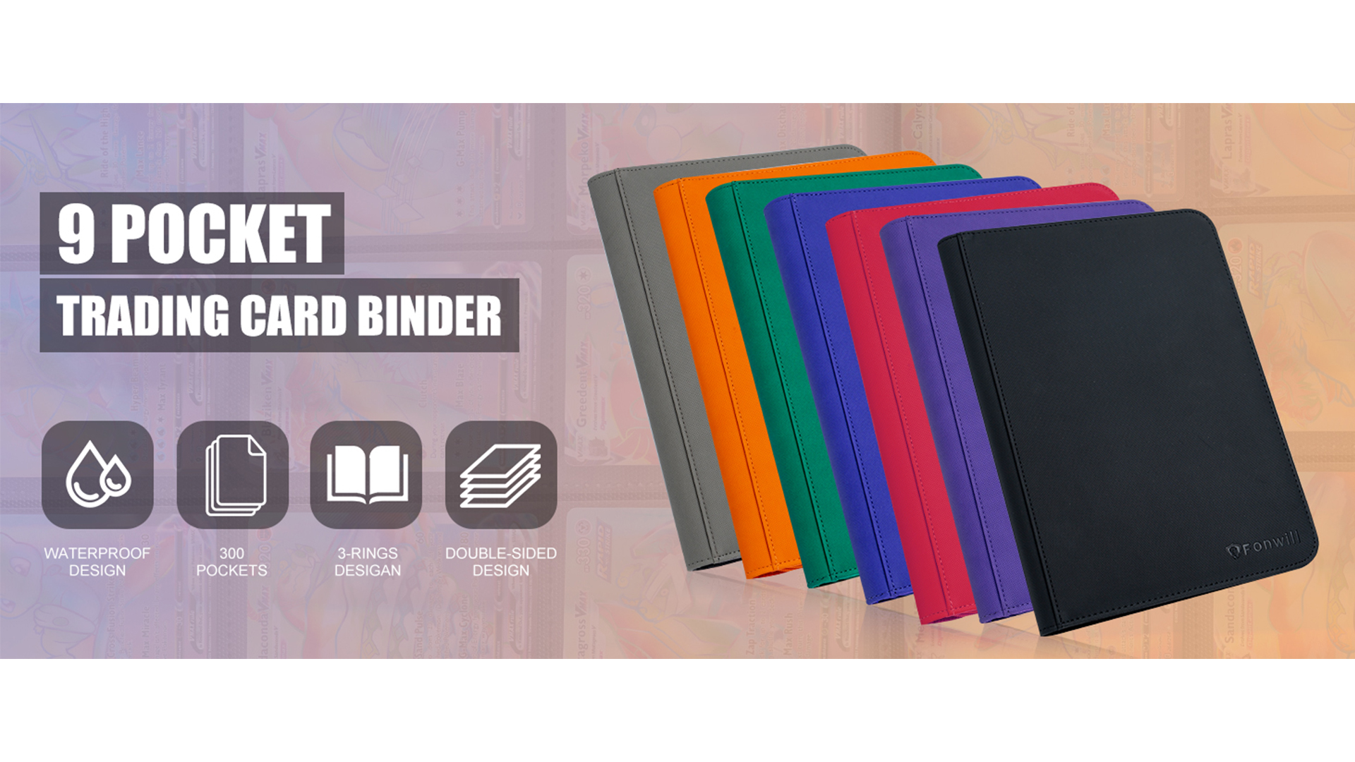 その他 Trading Cards KeeKee Binder Hazbin Hotel Trading Cards KEEKEE 9-Pocket Zippered Binder