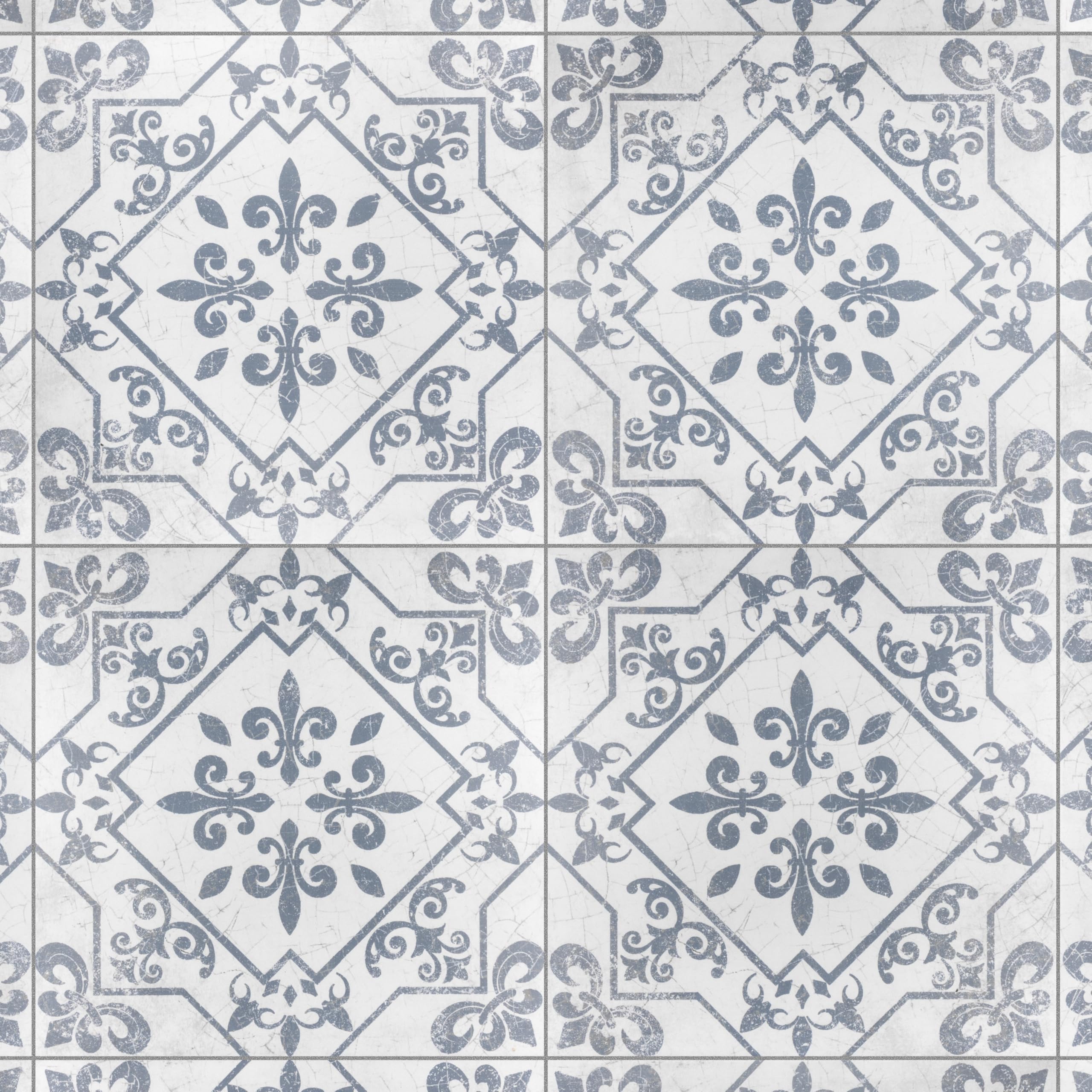 Merola Tile Atlantic Azul 17-5/8" x 17-5/8" Ceramic Floor and Wall Tile