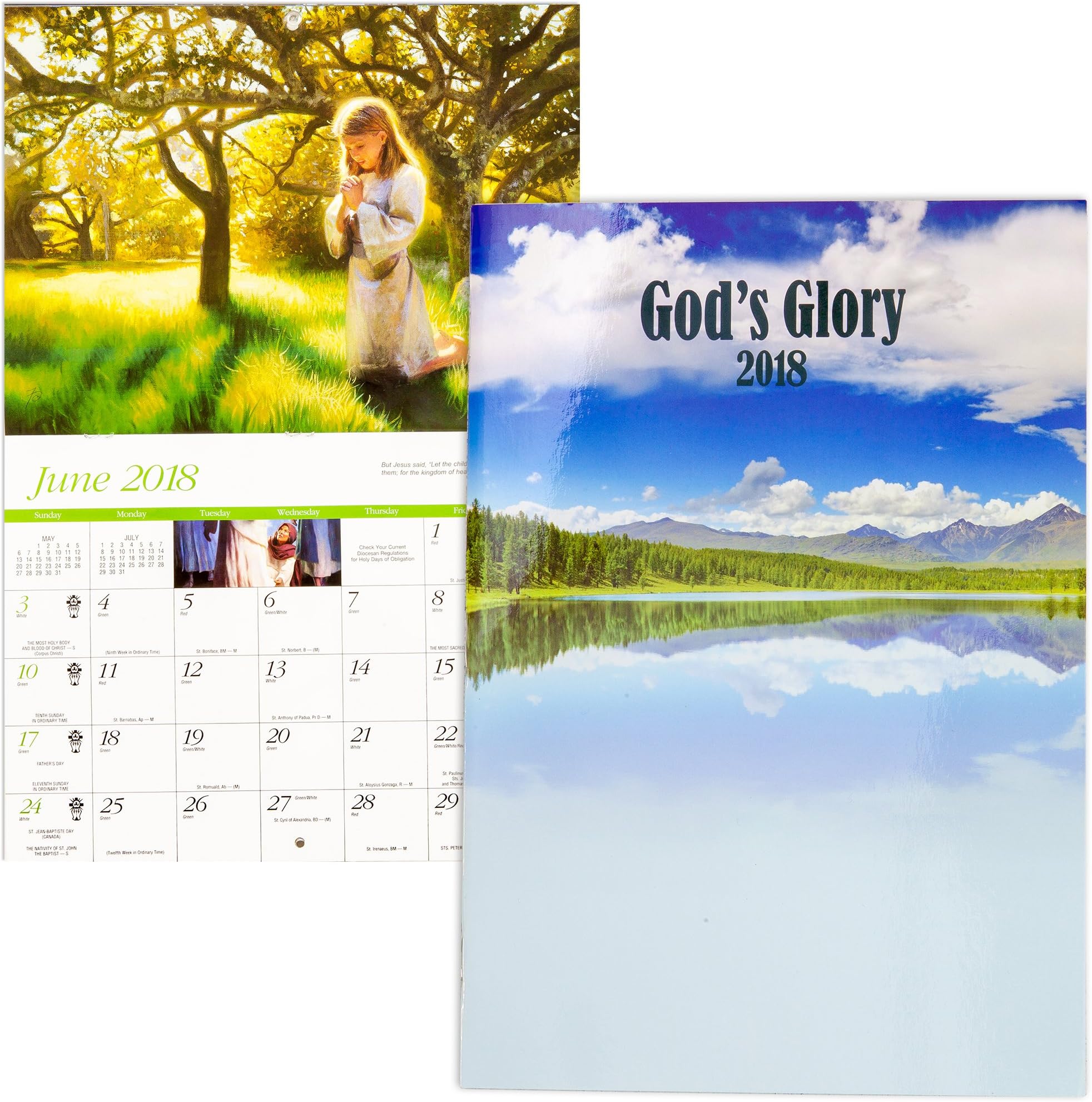 2018 Monthly Calendar Journal Organizer & 2018 Desk Wall Appointment Planner | Diary Goals Accountability Date Log School To Do List Time Management (Journey Of Faith God's Glory | Bible Verse Quotes)