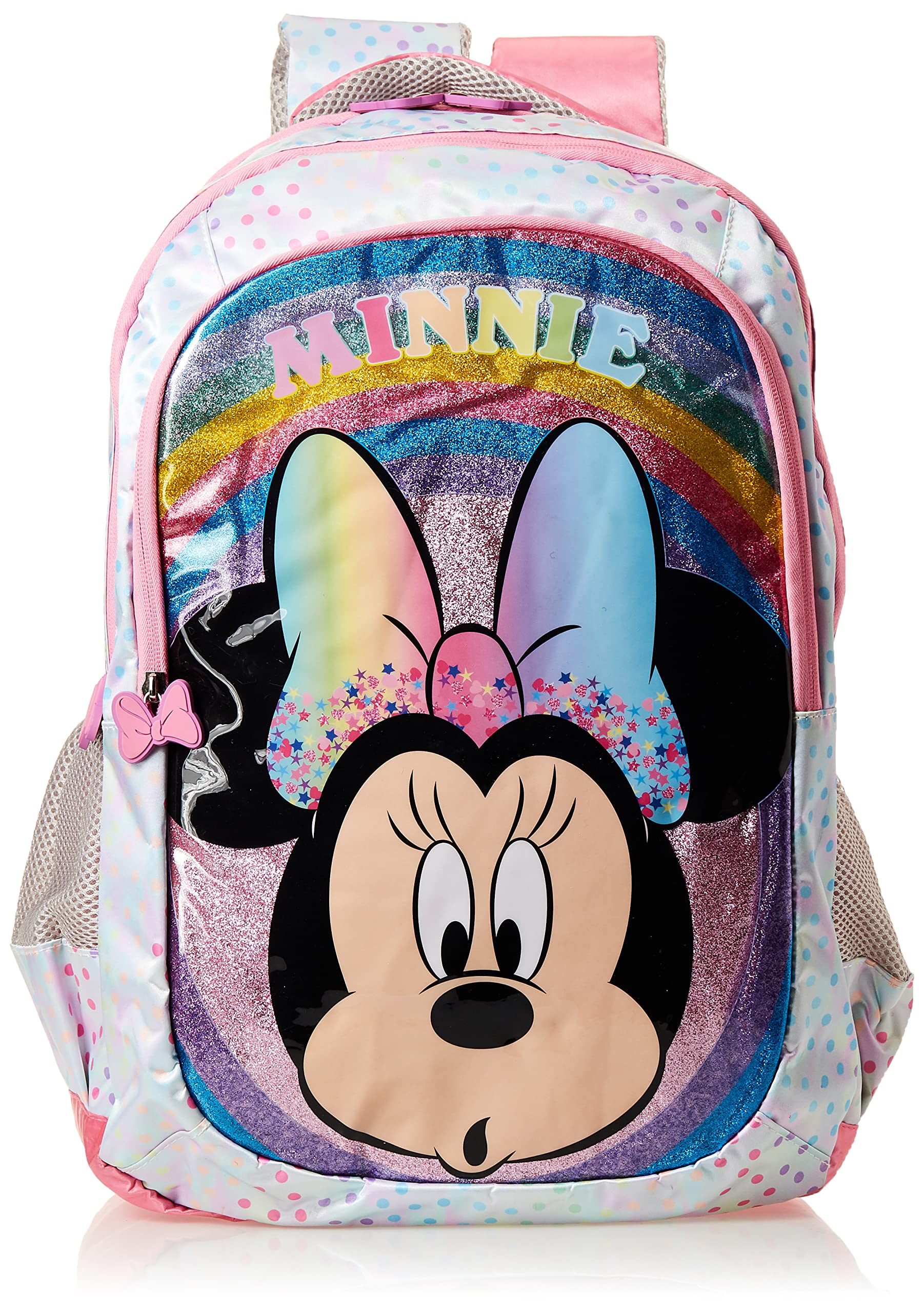 Disney Minnie Mouse Rainbow Paradise Backpack, 18-Inch Size