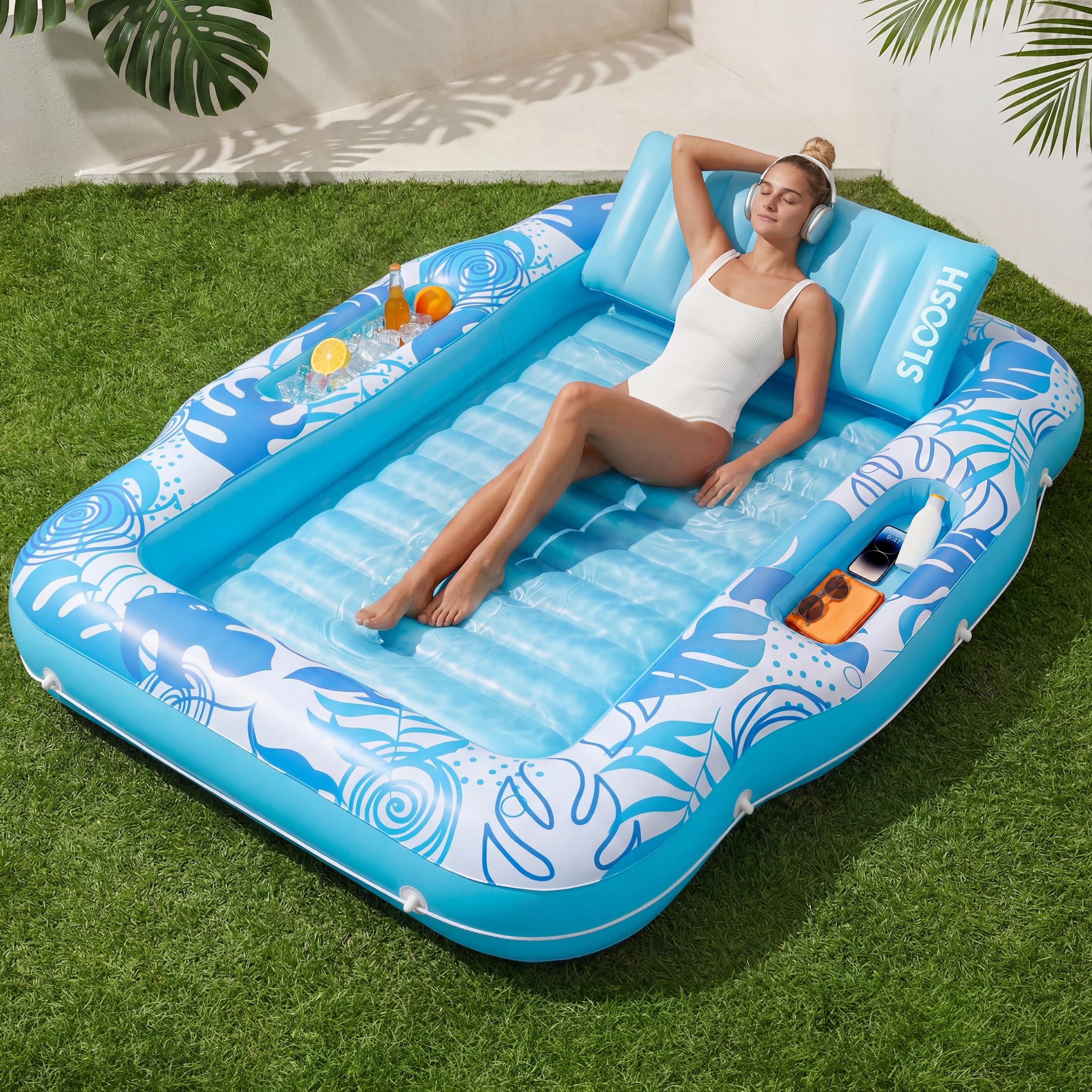 Sloosh Inflatable Tanning Pool Lounge Float