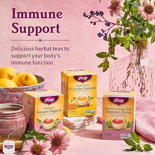 Miniatura 5 de Yogi Tea Sweet Lemon Everyday Immune Tea  16 bolsas de té por paquete (6 paquetes)  Té diario de apoyo inmunológico  Deliciosas bolsas de té de