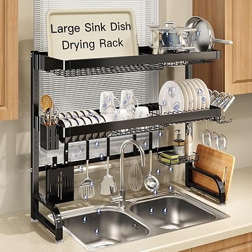 3 Tier Extra Large Stainless Steel Expandable Over The Sink