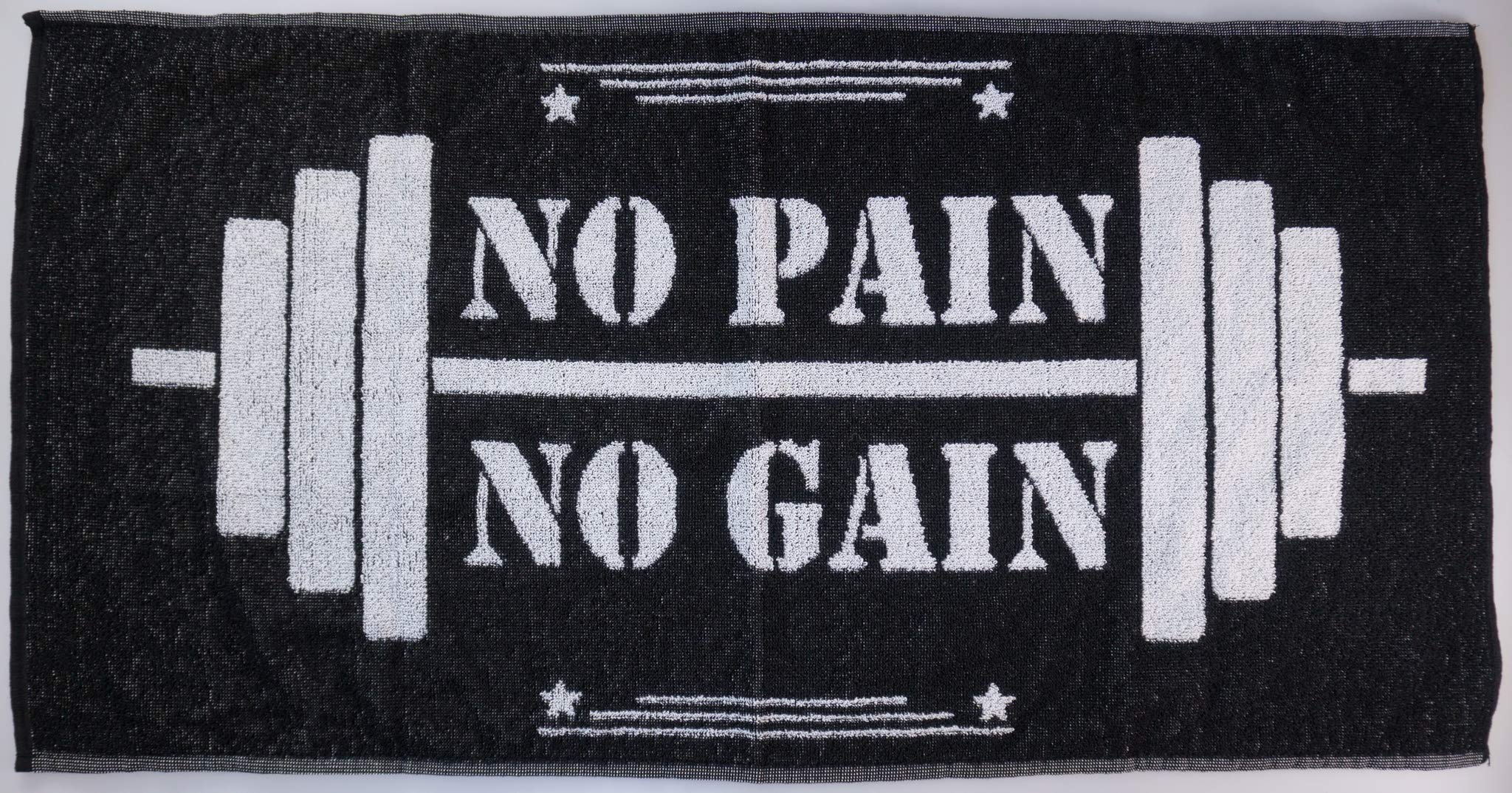 Ręcznik do fitnessu i sportu z przesłaniem | rozmiar 50 cm x 100 cm | POWERTOWEL ręcznik z mikrofibry, bawełna (bez gain), 100% bawełna B/W